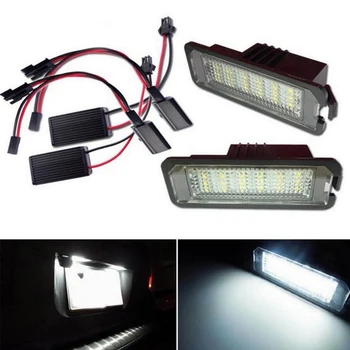 

2pcs Error Free 18 LED License Plate Light Lamp for Volkswagen VW New Bettle Golf MK4 MK5 MK6 Eos Lupo Passat Polo