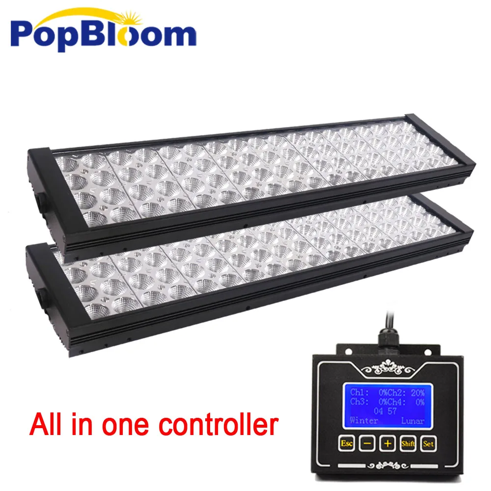 

2pcs LED Light For 180cm Fish Aquarium Tank Nature Simulate Sunrise Sunset Programmable High Penetration For Planted Grow Lamp