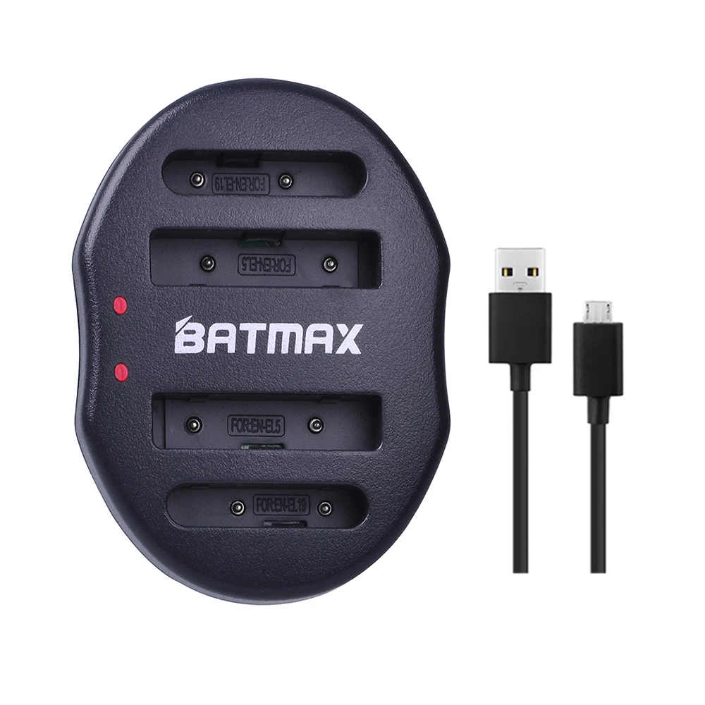 Двойное зарядное устройство USB для Nikon EN EL5 ENEL5 EL19 COOLPIX 7900 5900 5200 S2500 S2600 S3100 S3300 S4100