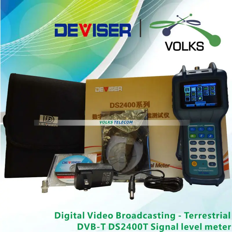 Цифровой видео вещания-наземный измеритель уровня сигнала Deviser DS2400T DVB-T