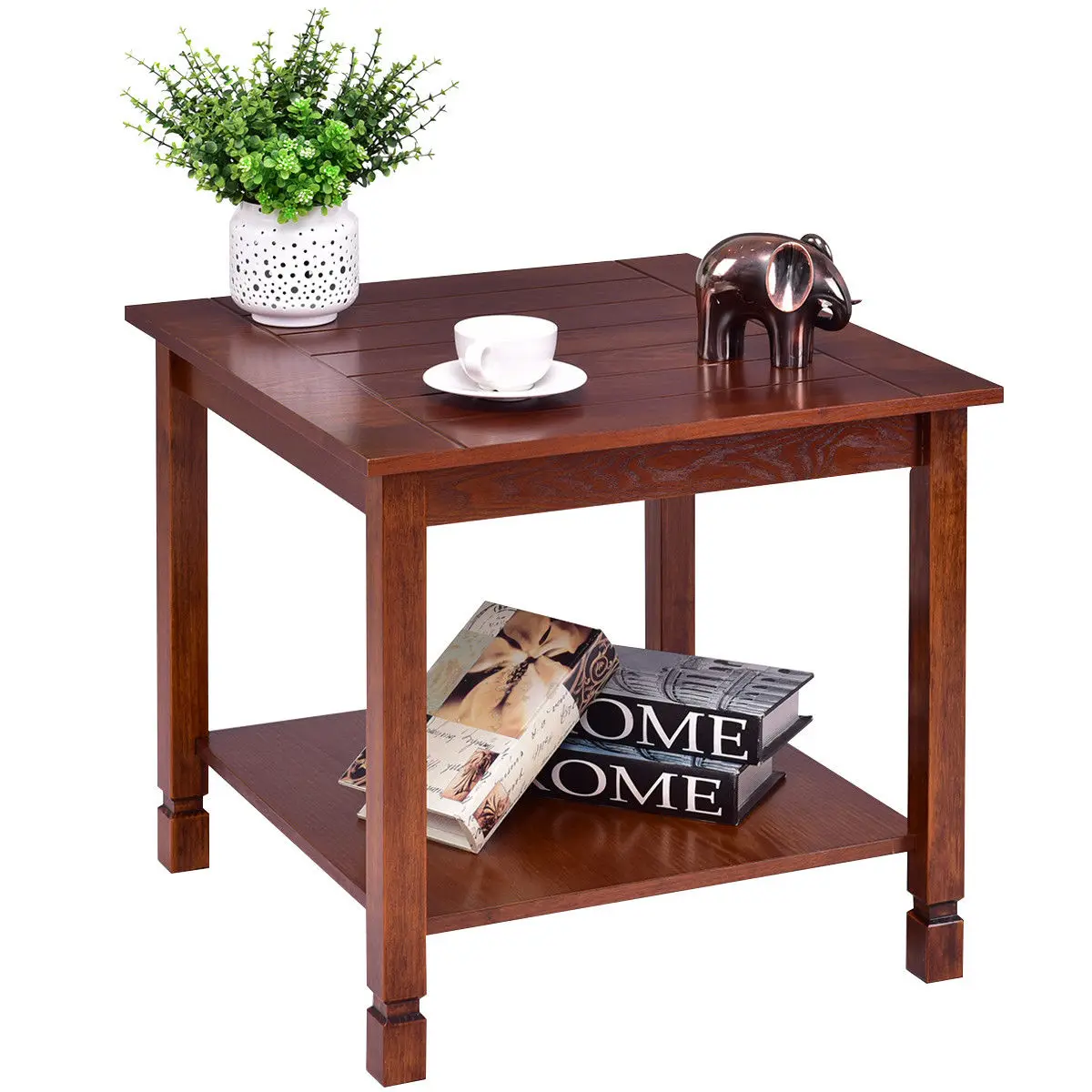 Giantex Wood Side Table Living Room End Table Night Stand Coffee Table with Storage Shelf Walnut Wood Furniture HW56279 Giantex Wood Side Table Living Room End Table Night Stand Coffee Table with Storage Shelf Walnut Wood Furniture HW56279