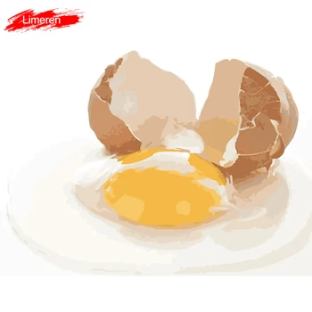 

Digital Oil Painting By Numbers On Canvas Ins Broken Egg Coloring Module Picture DIY Wall Arts Room Decoration Unframed