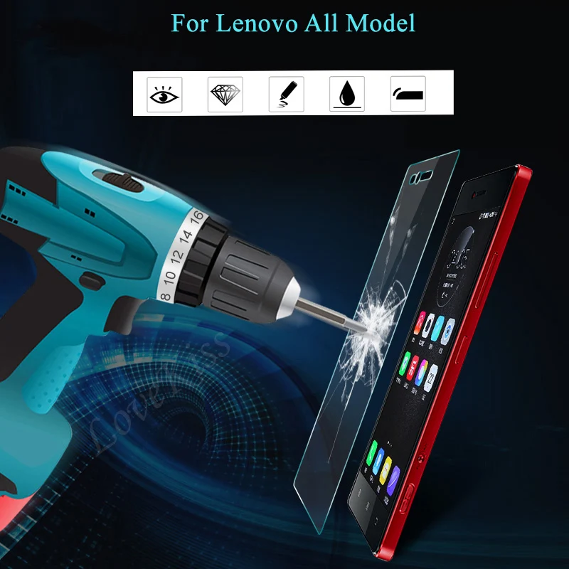 Закаленное стекло 9H для Lenovo Vibe P2 S1 Lite K6 Power K5 Note S580 A859 A6010 S1La40 C2 A1000 P1M A5000 Z90 защитная