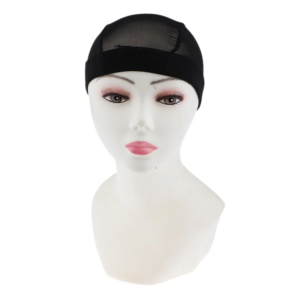 

Adjustable Weaving Net Wig Cap Wig Making Weave Cap Elastic Hair Net Black
