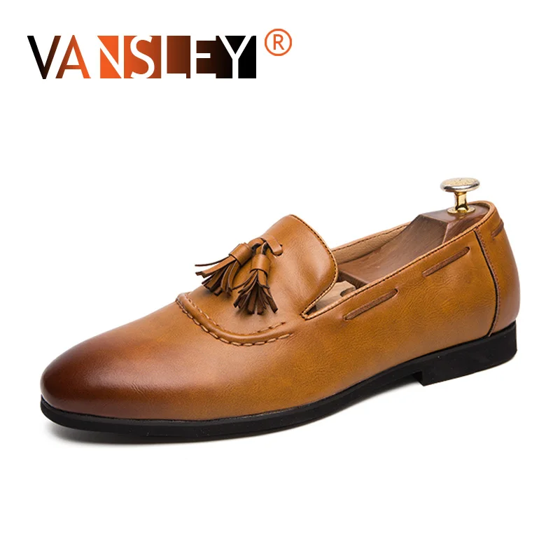 

Men's casual Fashion Leather Shoes Men Dress Shoes Wedding Business Bullock Designer Slip-On office Boat Shoes Party Dress Shoe