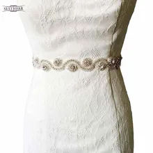 S10 Frete grátis baratos Do Vestido de Casamento Acessórios de Cristal Rhinestone Nupcial Sash Vestido de Noiva cinto Cinto para as mulheres
