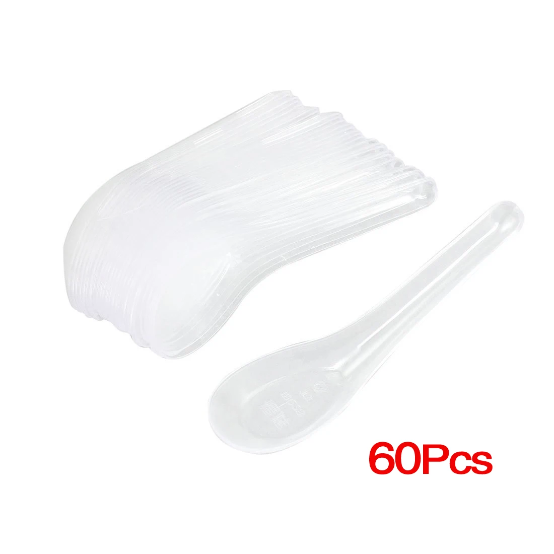 Amico Home Kitchen Clear Plastic Disposable Soup Spoons 60 Pcsin