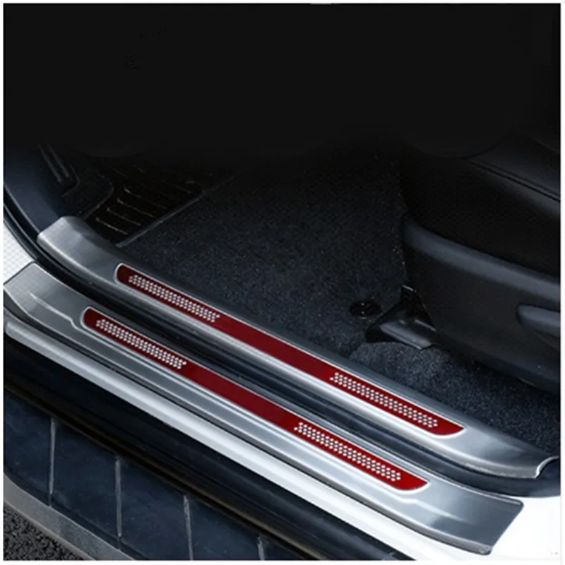 

For Toyota RAV4 RAV 4 2013-2018 Stainless Steel Inside Door Sill Protector Pedal Scuff Plate Cover Trims Accessories
