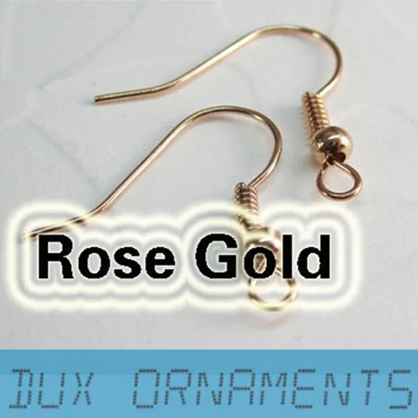 

Earring Findings ear Wire Wholesale Rose gold earring hooks Nickel Free Jewelry Findings alloy to the rose