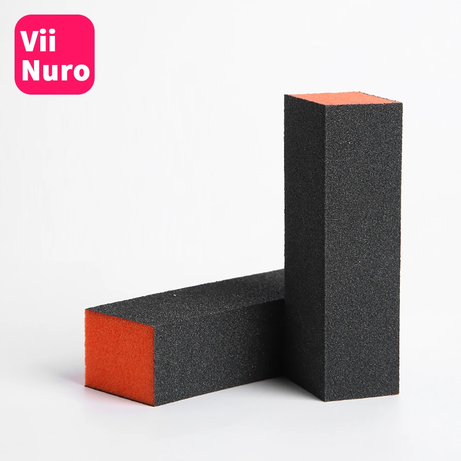 

ViiNuro 3Pcs/Set Durable Nail Files For Sanding Nail Polish Or UV Gel Square Foam Sandpaper Manicure Tools Nail Buffers