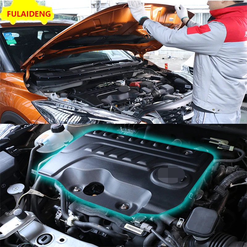 1pcs For Nissan Kicks 2017 2018 engineering ABS Auto Engine Cover Hood Car Styling