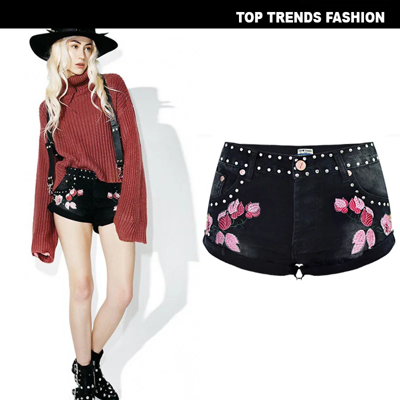 

High Quality Black short jean women denim sexy tight jeans shorts