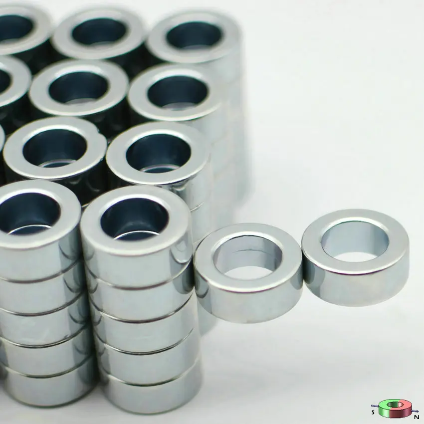Buy 5 100pcs NdFeB Grade N42M Ring OD 20x12x8