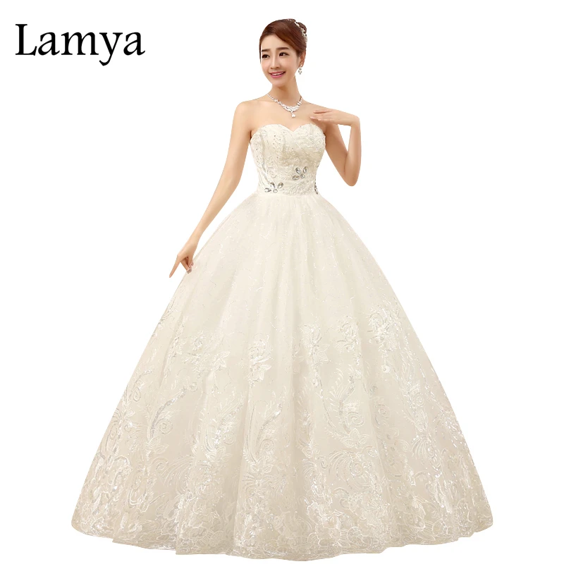 

Beautiful New Style Lace Wedding Dress Fashion Boho Romantic Wedding Dress Sweetheart Crystal Wedding Dress Vestido De Noiva