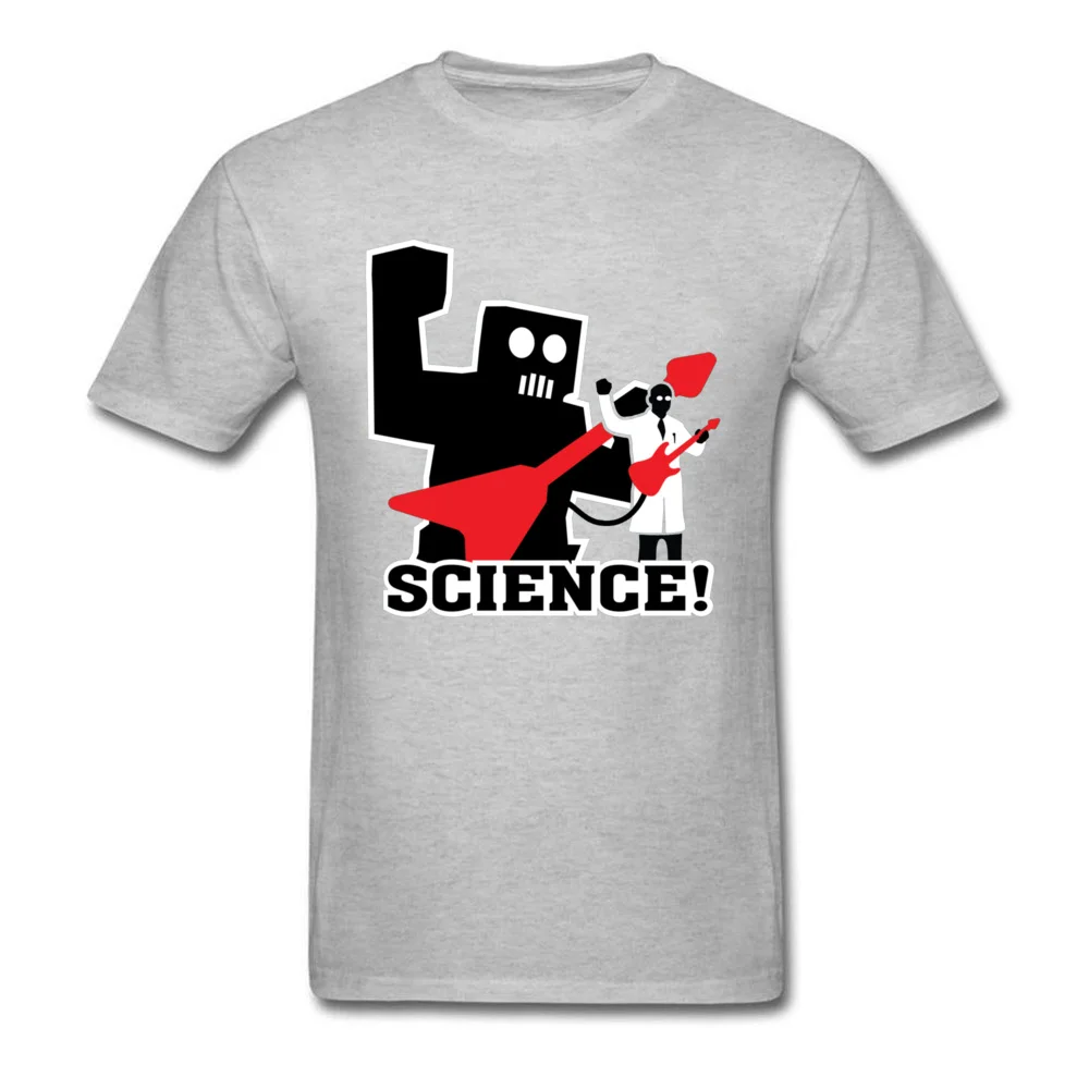 2018 Hot Sale Rock Robot Science 14361 Tshirts Father Day Round Collar 100% Cotton Tops Shirt for Male T Shirts Personalized Rock Robot Science 14361 grey