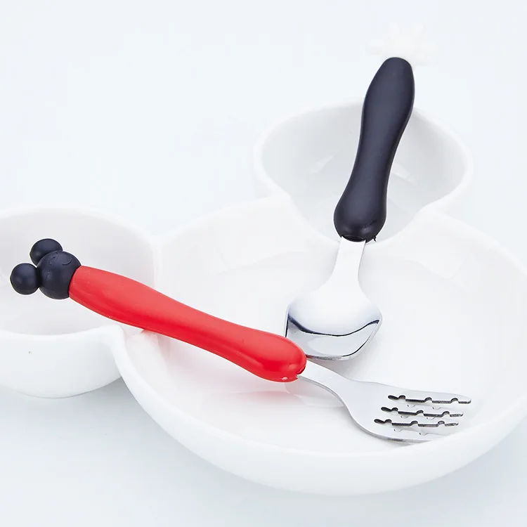 2 pcs Baby Spoon+ Fork set Safety Stainless Steel Feeding Flatware Cartoon Kid Feeder Utensils Feed Spoon Tableware 2 pcs Baby Spoon+ Fork set Safety Stainless Steel Feeding Flatware Cartoon Kid Feeder Utensils Feed Spoon Tableware