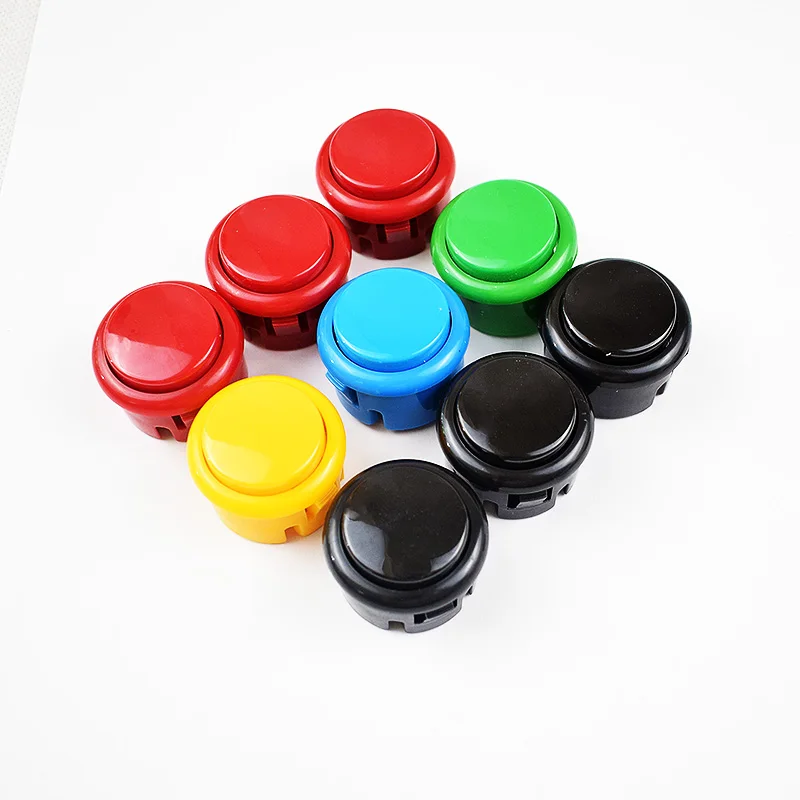 

12pcs/lot OEM 30mm Push Button 5 Colors Push Button DIY Arcade Fighting Game Accessory Kit