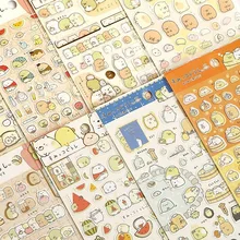 1Pcs Kawaii Scrapbooking Corner Creature Ver 3 Planner Stickers Decoration Label Memo Pads Cartoon Korea Stationery San-x