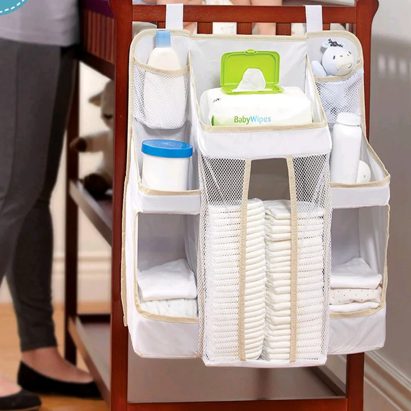Скандинавский детский органайзер для детской кроватки, органайзер для подгузников для кровати, подвесная сумка для хранения, подгузник для новорожденных, пеленальный столик
