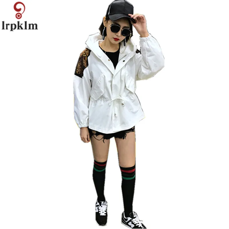 

Brand Fashion Ladies 2018 Spring/Summer New Fashion Trend Dovetail Wing Jacket Women Casual Loose Hooded Couple Top CH257