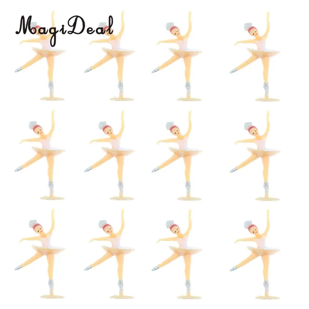 MgaiDeal 12pcs Mini Ballerina Dancing Girl Baby Shower Favors Party Table Decor Supplies Lightweight and Durable Girl Confetti