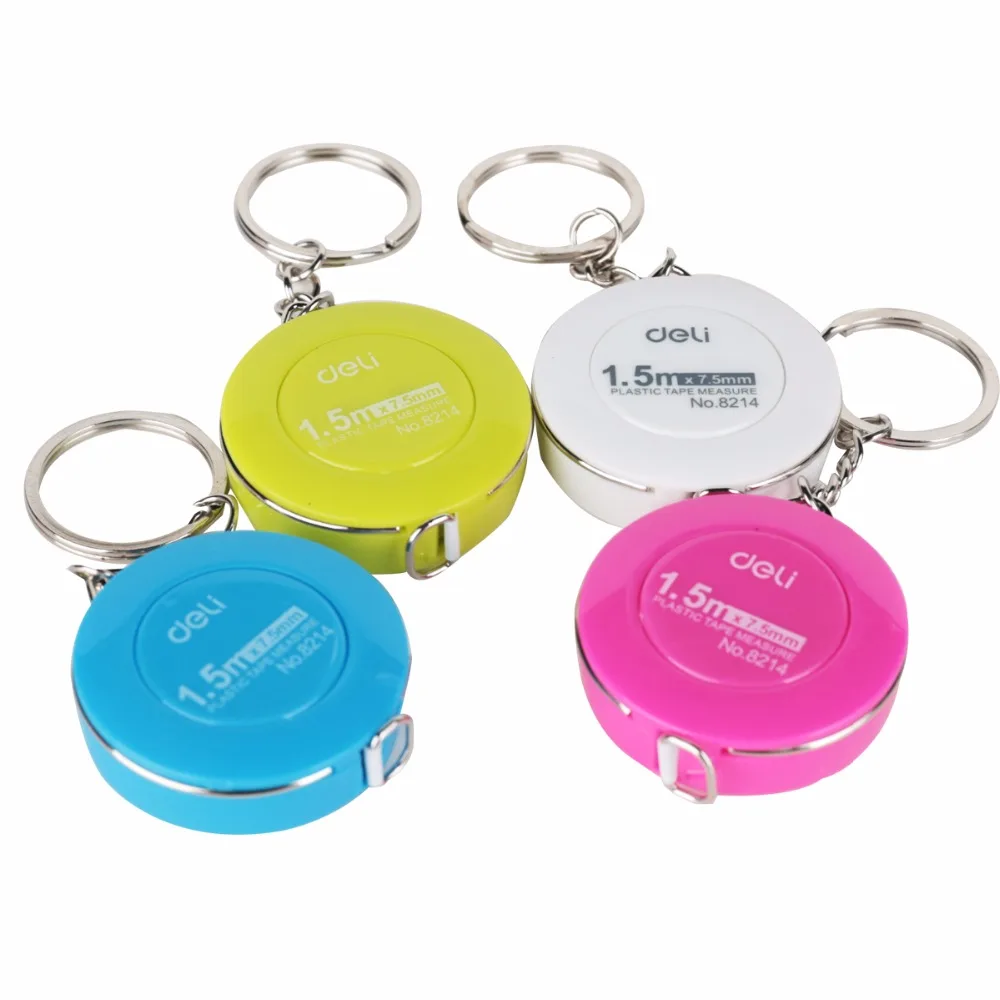 

kacytools Free shipping Mini leather tape measure tape measure 1.5 m color shell with soft tape measure 7.5mm Keychain 26008