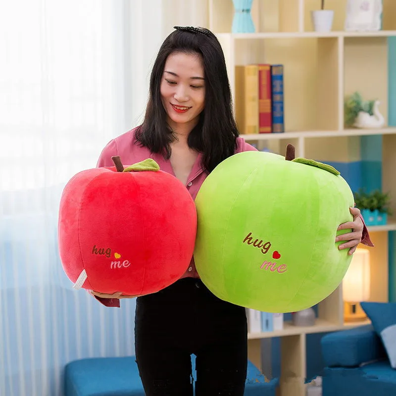 30 45cm Green Apple Stuffed Plush Toy Red Apple Dolls Fruit Dolls for