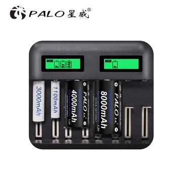 

Palo LCD Display AA AAA Battery Charger USB Charge for AA AAA SC C D Size NI-MH Battery+1.2V AA Battery Rechargeable NIMH batter