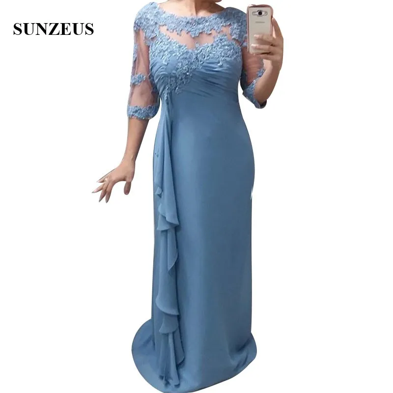 Applicaties Wedding Moeder Jurk Geplooide Lange Chiffon Bruidegom Moeder Jurken Voor Party Ruches Vrouwen Formele Slijtage Halve Mouwen CM0169 Applicaties Wedding Moeder Jurk Geplooide Lange Chiffon Bruidegom Moeder Jurken Voor Party Ruches Vrouwen Formele Slijtage Halve Mouwen CM0169