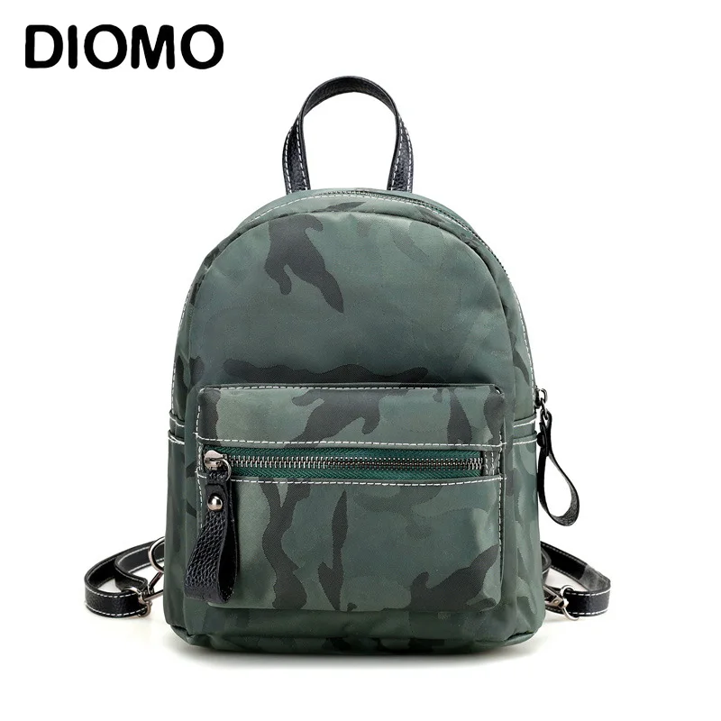 

DIOMO Fashion Women Mini Backpacks Female Small Bags Camouflage Simple Small Backpacks for Girls