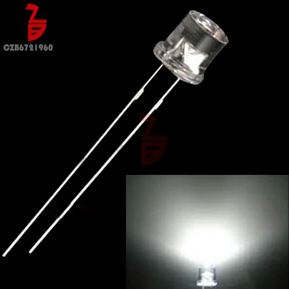 100 шт. 5 мм диодный плоский верх белый красный зеленый синий желтый Smd Smt Led водная