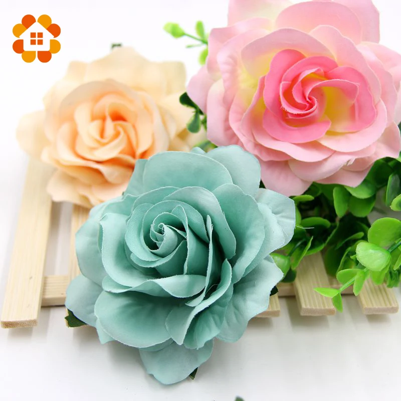 

5/10pcs decorative Artificial rose Flower Heads for Wedding party Decoration DIY Wreath Gift Box Scrapbooking Craft Fake Flowers