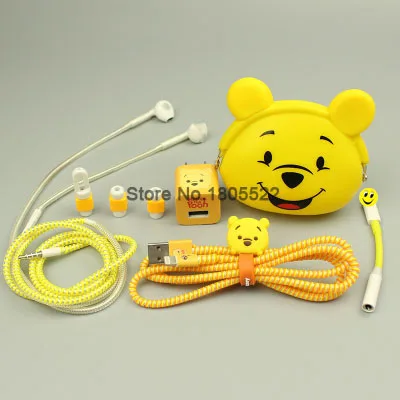 Милые защитный кабель Winder USB наклейки для зарядного устройства спиральный usb-шнур с зарядным устройством для iphone сумка для наушников для iphone 5 5s 6 6s 7 7 plus - Цвет: style 2