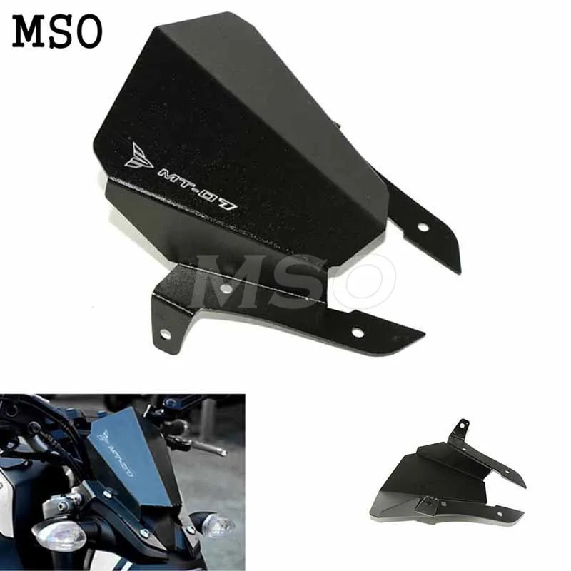 

2016 New arrival Motorcycle cnc Aluminum Windshield Windscreen Wind Deflector For Yamaha MT07 MT-07 mt07 2013 2014 2015