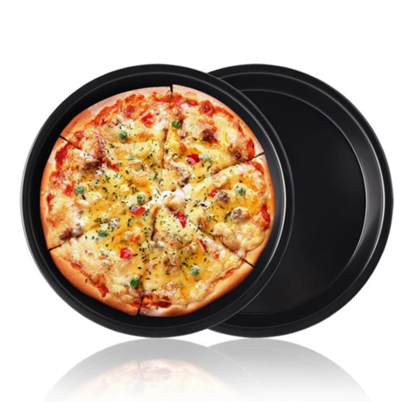 

MyLifeUNIT Deep Dish Pizza Tray Round 9.8 Inch Non Stick Carbon Steel Pizza Pan Bakeware Kitchenware Baking Tools