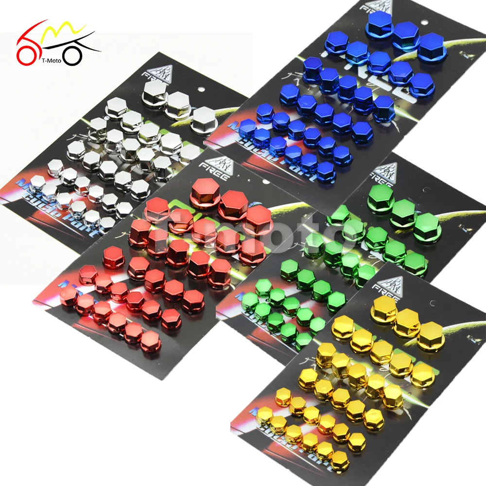 

30Pcs/set Motorcycle Screw Nut Bolt Cap Cover Exterior Decoration Protection Dust Proof Special Socket