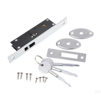 

OOTDTY Durable Aluminum Alloy Sliding Door Hook Lock Cross-shaped Key Bolt Locks For Framed Glass Door
