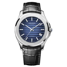 AGELOCER Mens Relógios Suíços Top Marca de Luxo de Couro Casual Relógio Mecânico Homens Do Exército Esporte Militar Assista Relogio masculino