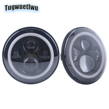 

7inch LED Projector Headlights drl turn light 7" led headlight for jeep wrangler jk tj lj cj lada niva Suzuki Samurai 4x4 levels