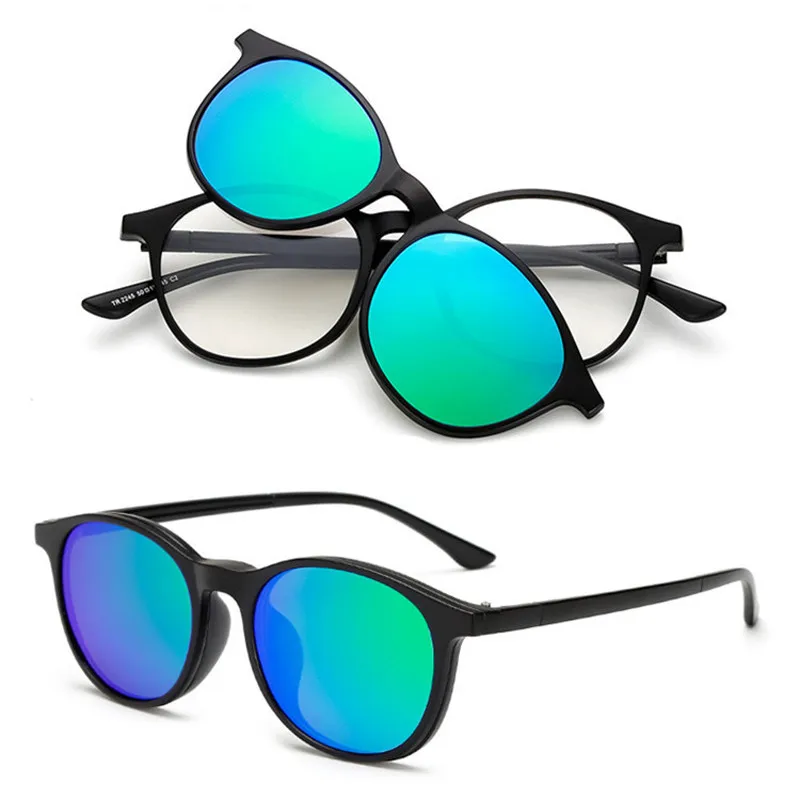 TR90 оправа, очки, зеркальные, поляризационные, антибликовые, UV400 линзы, магнитная застежка, оптические очки по рецепту