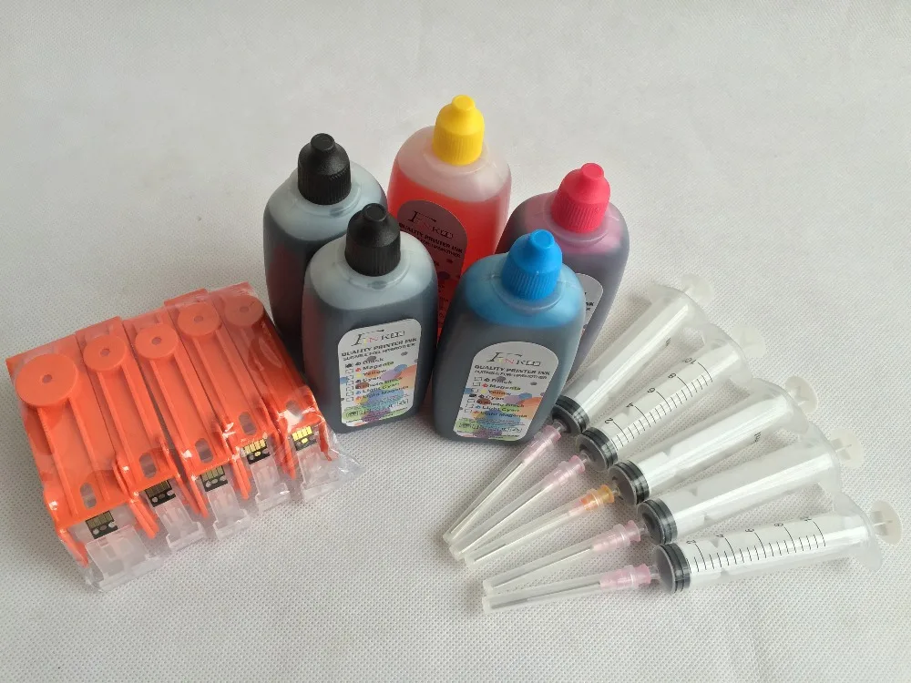 PGI 725 Refillable ink kit for Canon PIXMA IP4870 MG5170 MG5270 MG6170 MG8170 MX897 MX886 IX6560