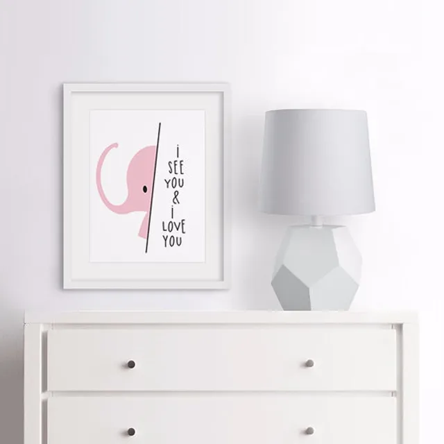 Hot Nursery Art Print Elephant Baby Gift Safari Modern Babys Hot Nursery Art Print Elephant Baby Gift Safari Modern Babys Room Canvas