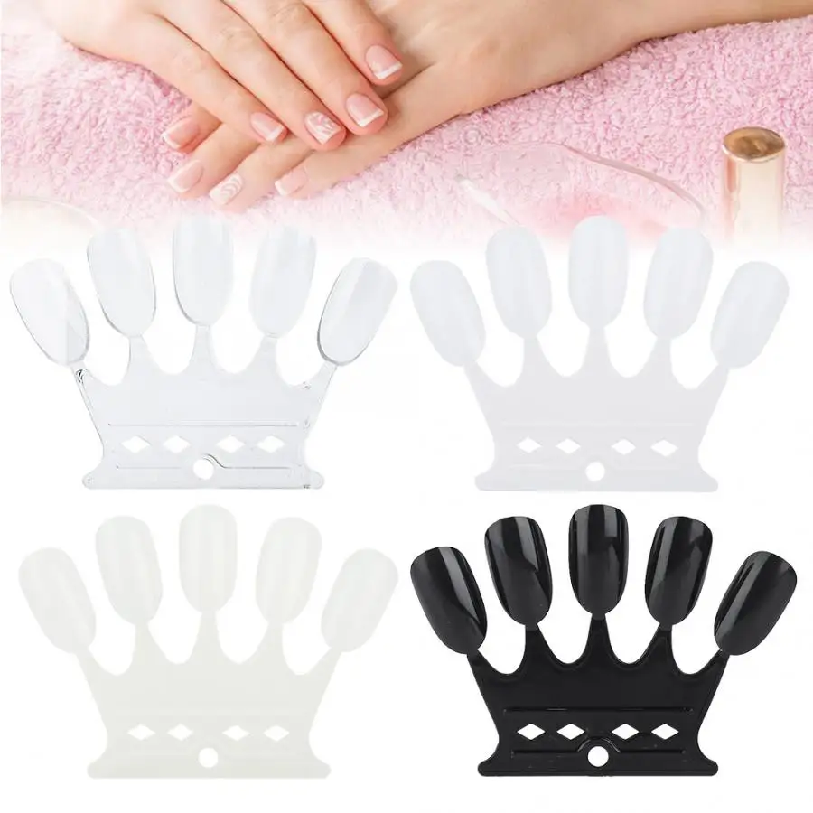 

Nail Art 4 Colors 50pcs Nail Art Practice Tips Manicure Polish Gel Color Display Nail Polish Showing Too False Nails With Glue