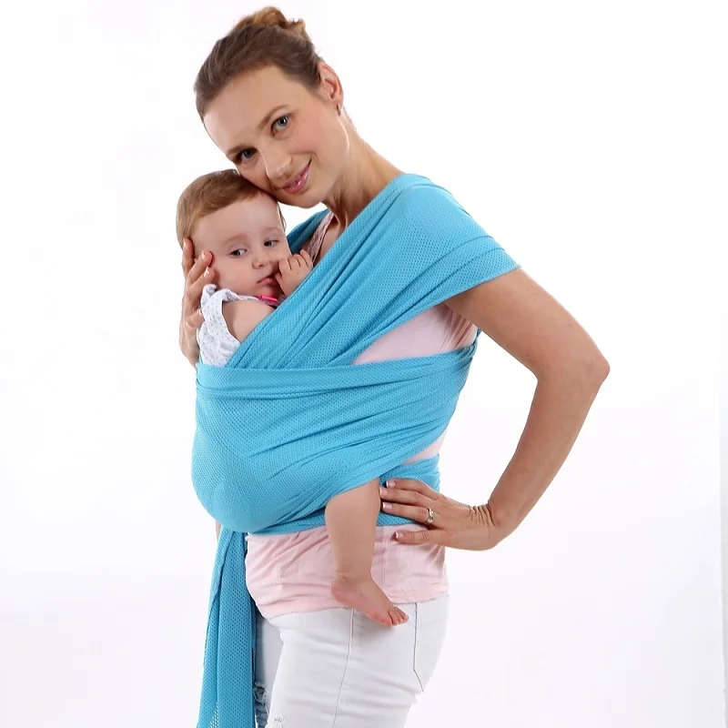 Сетчатая ткань для новорожденных, вентилируемое детское мягкое одеяло-переноска для рук, различные цвета, детское эластичное одеяло на бретельках