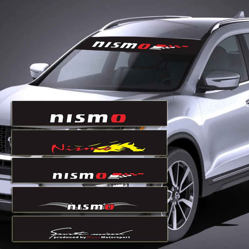 

1Pcs Racing Team Nismo Cafea Sport PVC Luxury Car Body Front Windshield Sticker Sports Racing Decals Fit For Nissan Tiida Sunny
