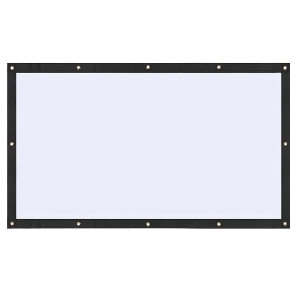 Cewaal Мягкий Складной 16:9 HD 84 100 120 дюймов проектор экран волоконный холст занавеска для проектора пленка домашний кинотеатр открытый