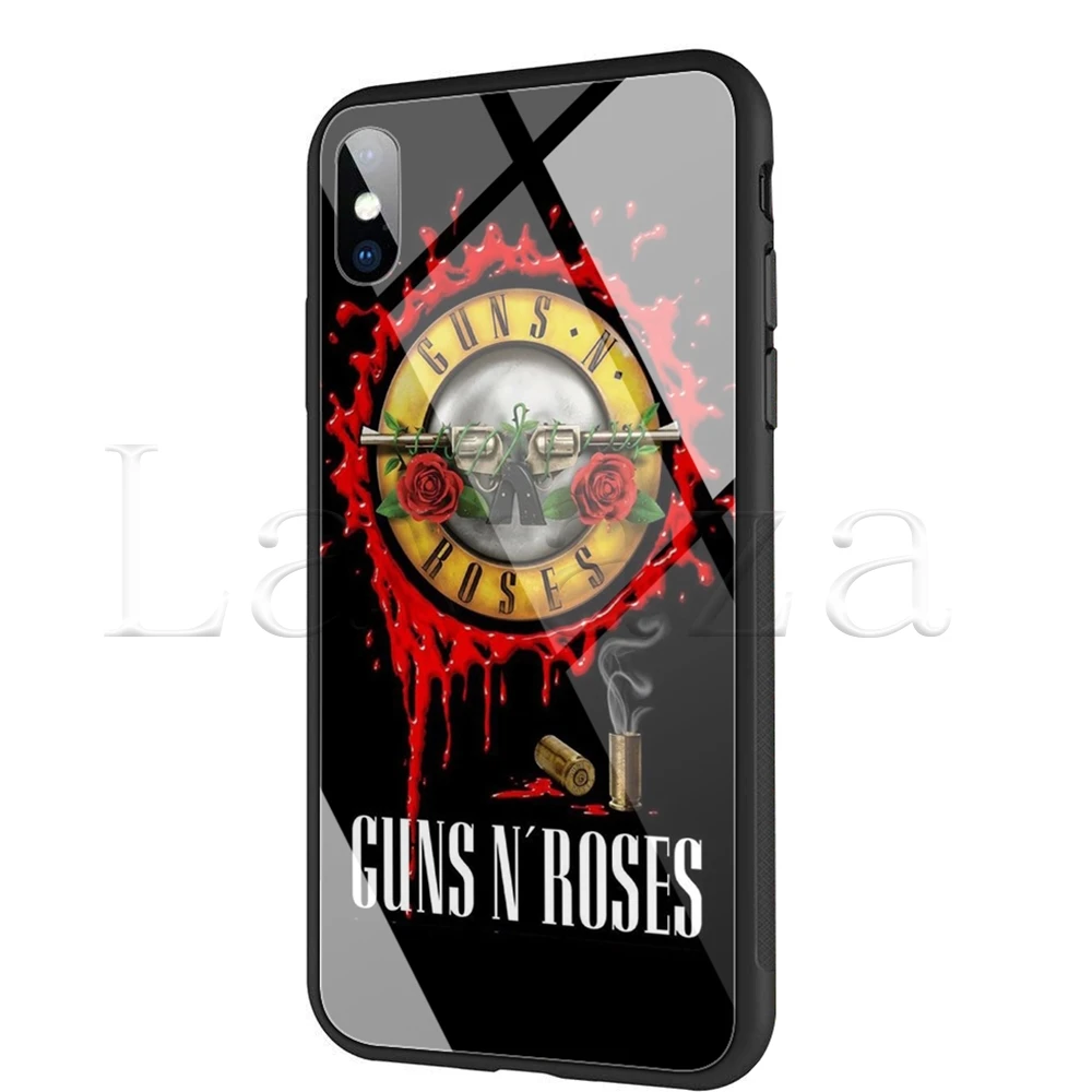 Чехол Lavaza guns N Roses из закаленного стекла TPU для iPhone XS MAX XR X 8 7 6 6S Plus - Цвет: TG2