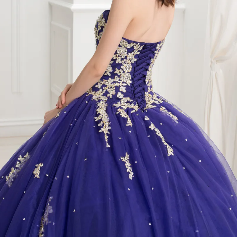 Dark Royal Blue Baljurk Jurken 2016 Met Gold Lace Applique Puffy Sweet 16 Jurk Plus Size Vestidos Debutante Ball Gowns Quinceanera Dresses Quinceanera Dresses 2016quinceanera Dresses Aliexpress