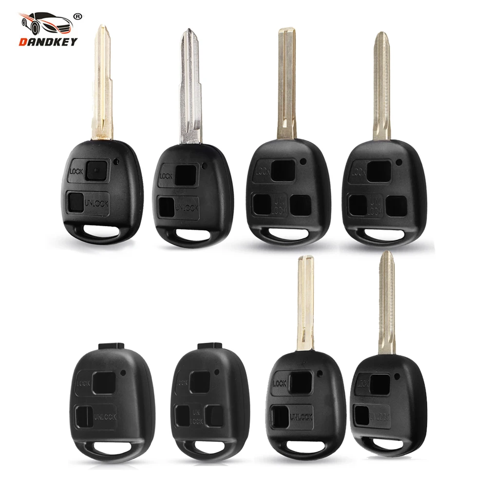 

Dandkey 2 3 Buttons Car Key Shell For TOYOTA CAMRY RAV4 Corolla PRADO YARIS For Lexus RX300 ES300 LS400 GX460 TOY43/47 46/40mm
