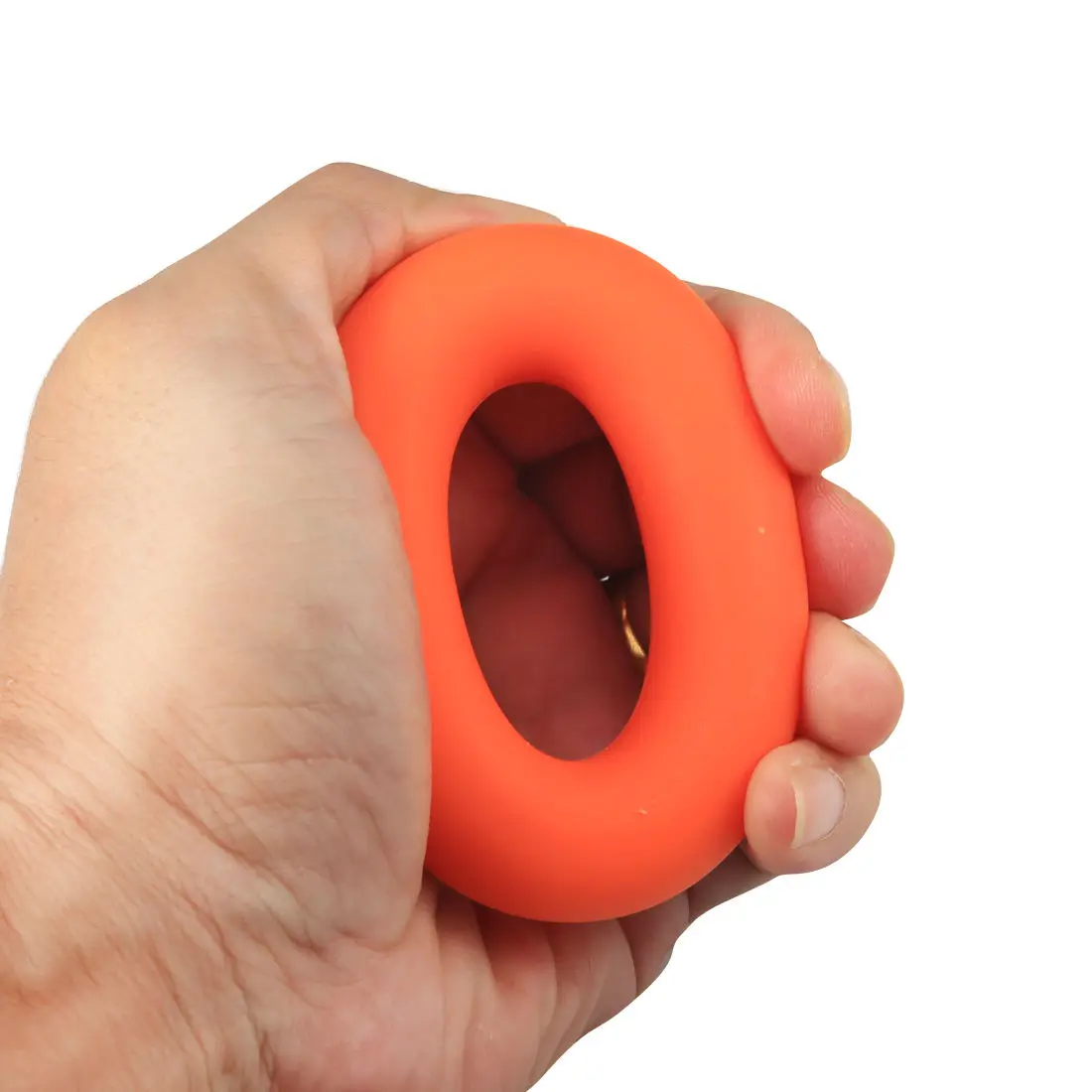 7 см захват пальцев кольца Спорт для тренировки мышц кистевой эспандер ручной Фитнес силиконовый захват Мощность прочность P15 - Цвет: Оранжевый